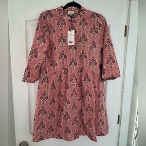 Tuckernuck royal shirt dress NWT sz Large scarlet sonata